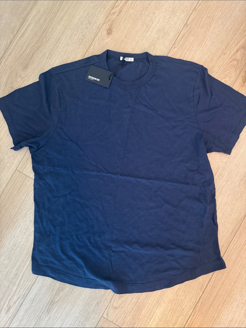 Buck Mason Men's Classic Navy Crew Neck T-Shirt